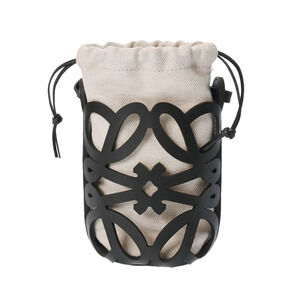 Loewe Anagram Cutout Black Calfskin Shoulder Bag